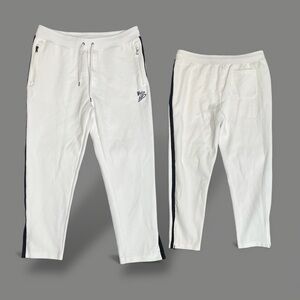 Polo Ralph Lauren Men Track Pants Sz XL Double Knit Mesh White Gothic Wing 67 EC